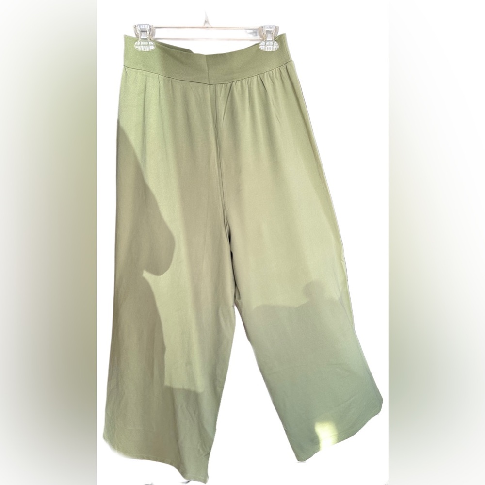 Sage Green Wide-Leg Pants